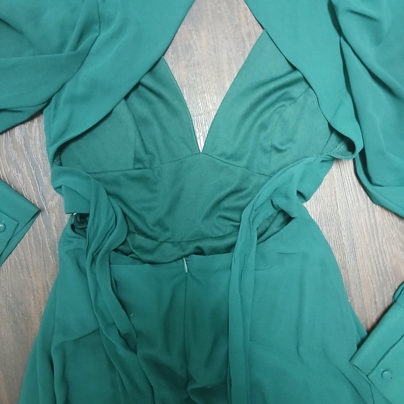 Elegant Green Long Sleeve Dress - Picture 11 of 11